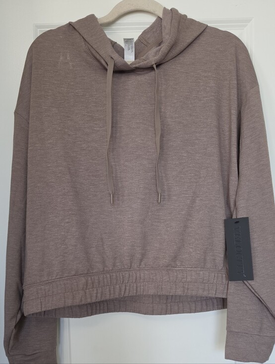 Velocity Tops - Velocity Brushed Terry Hoodie Women’s XL NWT Taupe Lounge Pullover NWT
